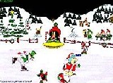 Christmas Screensaver v2.5 - Mozgalmas téli tájkép korcsolyázó Mikulásokkal ingyenes letöltése