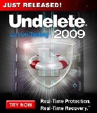 Undelete 2009 Home Editon Törölt fájlok visszaállítása. ingyenes letöltése